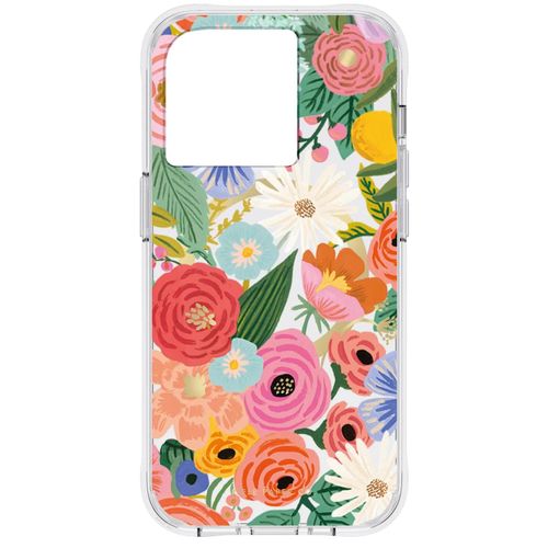 Rifle Paper Co. iPhone 14 Pro Case [Compatible with MagSafe] [10FT Drop Protection] Cute iPhone Case 6.1" with Floral Pattern, Anti-Scratch Tech, Shockproof Material, Slim Fit - Garden Party Blush