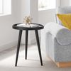 Modway Chiro Round Wood Side Table in Black