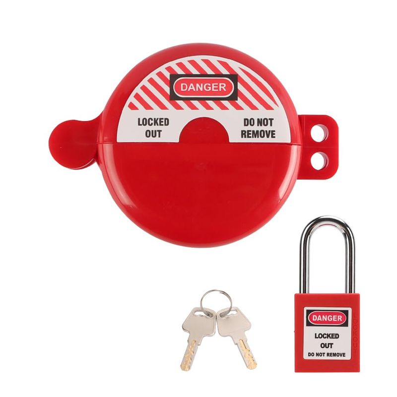 VOANZO Gas Cylinder Lockout Valve Lock with Safety Padlock Heat and ...