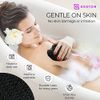Adeton African Net Sponge, Authentic, Black Owned, Exfoliating Body Scrubber, Long Net Sponge, Body Exfoliator, Sapo, Shower Bath Accessories, Back Foot Scalp Scrub, Flat Dead Skin Remover (Black)