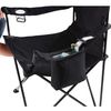 Coleman Camp Chair with 4-Can Cooler | Folding Beach Chair with Built in Drinks Cooler | Portable Quad Chair with Armrest Cooler for Tailgating, Camping & Outdoors, Black, Roomy seat: 24"