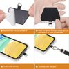 COCASES 2 Pieces Self-Adhesive Phone Lanyard Tether Patch, Black
