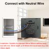 KETOTEK WiFi Touch Light Switch Black 2 Gang 1 Way Compatible with Alexa, Tuya/Smart Life APP Control, Timer Function