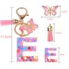 YPYMOD Keychain, Letter Keychain, Butterfly Pendant Keychain with Initials, E, one size