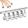 Nail Clips, 5pcs Stainless Steel Silver C Curve Nail Extension Clips, Multi-functional Nail Art Accessories for Polygel Finger Nail Extension