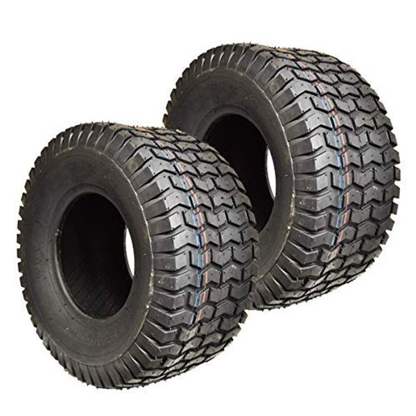 Two New 18x6.50-8 Lawn Tractor Tires - 18x650-8 Turf Tires Tubeless Lawn Mower Tires