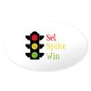 CafePress Set Spike Win Sticker Oval Car Bumper Sticker