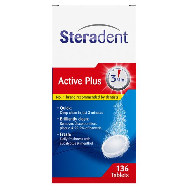 Steradent Denture Cleaning Tablets, Pack of 136