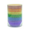 Huaswan Bright Rainbow Foil Cupcake Liners Mini Baking Cups for Party, 240-Count