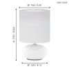 Eglo E14 Contemporary White Ceramic Table Lamp 'TRONDIO'
