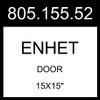 IKEA ENHET Door Gray Frame 2 Pack 15x15" 805.155.52
