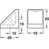 Corner Connecting Shelving Blocks Shelf Support Bracket Plastic Plinth Fixing White x10
