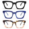 MMOWW 3 Pack Oversized Reading Glasses for Women Men, Blue Light Blocking Computer Readers with Spring Hinge Scratch Resistant +2.5