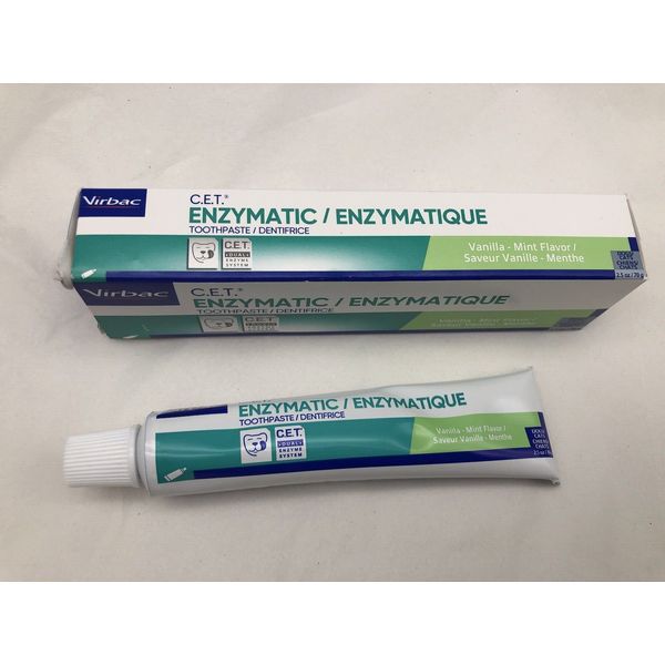 CET Pet Enzymatic Toothpaste for dogs and cats Vanilla Mint Flavor 2.5 oz. 09/26