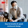 3M Filtering Barrier Face Covering, Soft, Breathable Materials, Convenient & Disposable, One Size, 5-pack