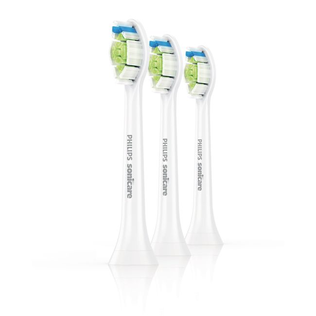 Philips Sonicare Genuine DiamondClean replacement toothbrush heads, HX6063/64, White 3-pk