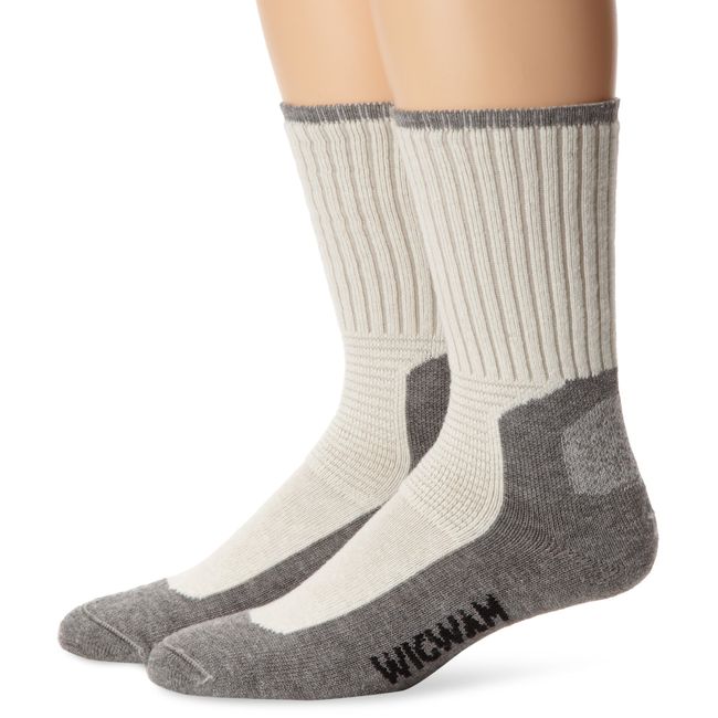 Wigwam At Work Durasole Pro 2-Pack S1349 Sock, White/Grey - Large