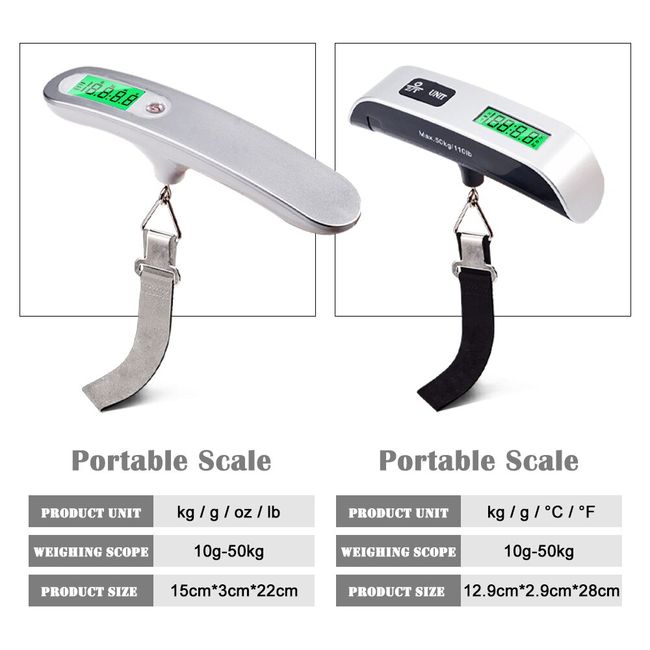 Portable Electronic Scale LCD Digital Luggage Scale Baggage Bag