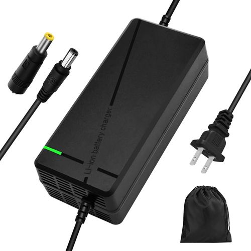 54.6V 3A / 5A Super Fast Charger for 48V Lithium Battery,No Adapter,7 Types of Plugs to Choose from,More Secure.Compatible with Most Plugs. with Cooling System (DC5.5x2.1mm plug-5A)