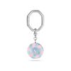 Swarovski Dulcis key ring, Round cut, Blue, Rhodium plated