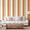 Russet Orange/Beige/Cream - 40915 - Olivia Stripe - Wallpaper… (Orange/Beige/Cream)