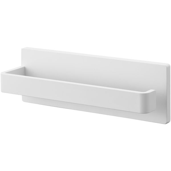 Yamazaki 3397 Gypsum Board Tweezers and Wood Screws Included, Towel Hanger, W18, White, Approx. 7.1 x 2.4 x 2.4 inches (18 x 5 x 6 cm), Plate Plate Towel Rack, Gypsum Pin Included, Easy Installation