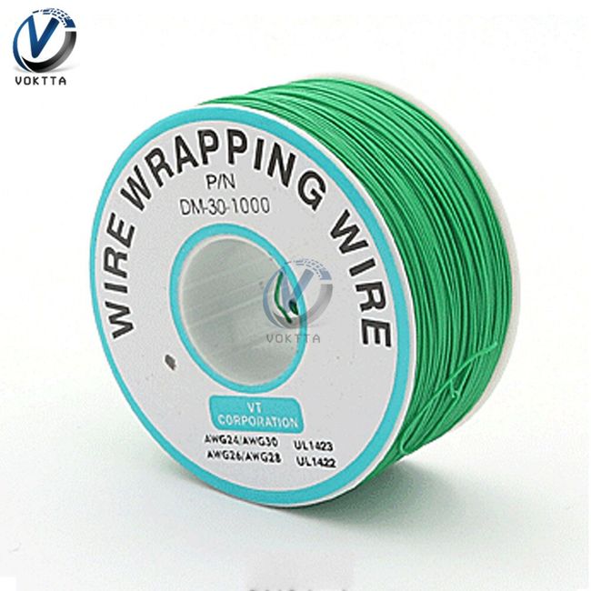 Colored Insulation Cable B-30-1000 250M 30 AWG 8-Wire Test Wrapping Wire,  Tinned Copper Solid Cable