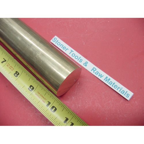 2 Pieces 9/16" C360 Brass Solid Round Rod 10" Long Lathe Bar Stock H02 .562