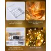 Fairy Lights Battery Operated, Twinkle String Lights Waterproof Silver Wire