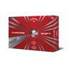 Callaway Chrome Soft Golf Balls, Prior Generation, (One Dozen), White/Red Truvis Pattern