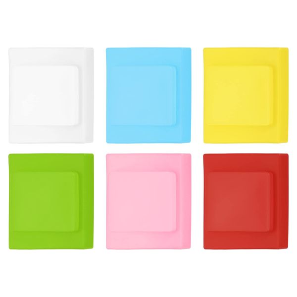 PATIKIL Light Switch Dust Cover, 6 Pack Blank Wall Plate Panel Switch Protector Dustproof Waterproof Protective Cover for Bathroom, Rubber 6 Colors