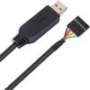 DTECH FTDI USB to TTL 3.3V Serial Adapter Debug Cable 0.1 inch Pitch Female Socket Header UART IC FT232RL Chip Windows 10 8 7 Linux Mac (1.8m)
