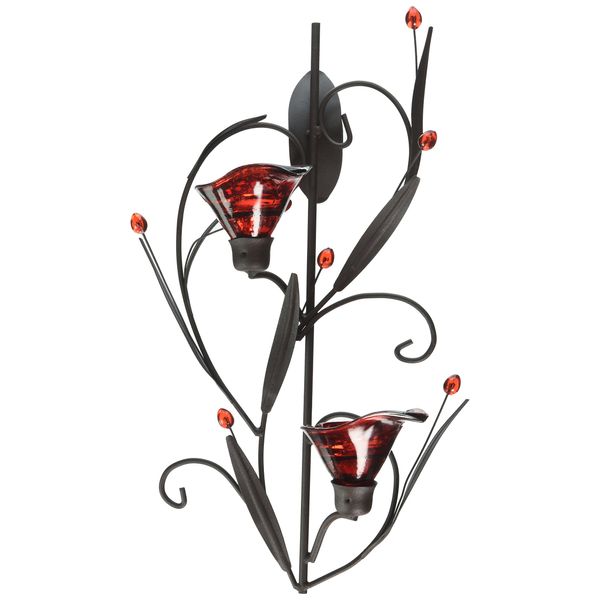 Ruby Blossom Tealight Sconce - 1 Unit
