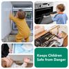 Moonybaby 5 Pack Childproof Refrigerator Lock, Cupboard Locks for Children, Ergonomically Designed, Enhanced Durability, Grey