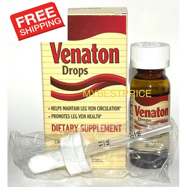 Venaton Drops 1 Oz for Leg and Vein Health para la salud de las piernas y venas