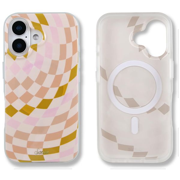 Sonix Case for iPhone 16 | Compatible with MagSafe | 10ft Drop Tested | Checkered Neutrals