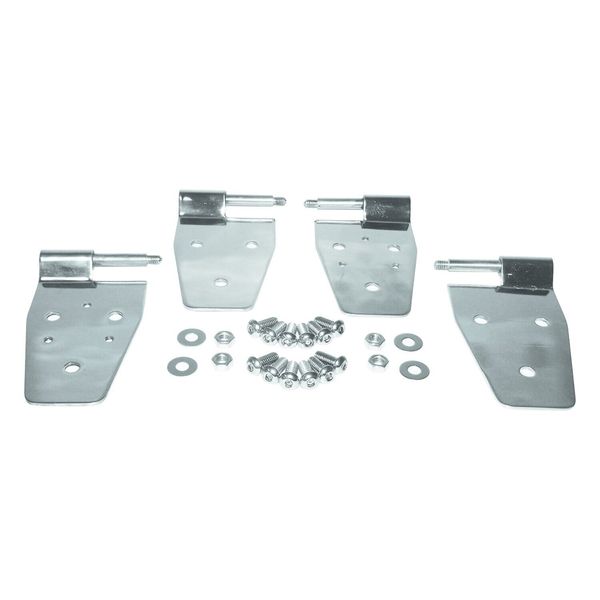 RT Off-Road Door Hinge Set Left & Right Front Upper Lower Polished SS Door Side