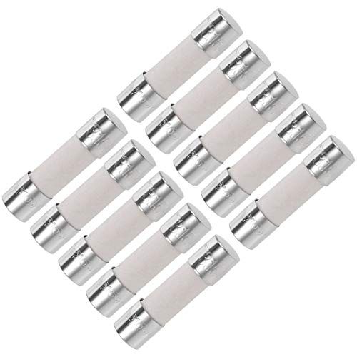 uxcell Ceramic Cartridge Fuse 3.15A 250V 5x20mm Slow Blow Replacement for Stereo Audio Alarm Alifier, Ceramic Pack of 10
