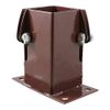 Flush Fit Bolt Down Fence Post Shoe | Bolt Secure | Oxide Red | Taurus