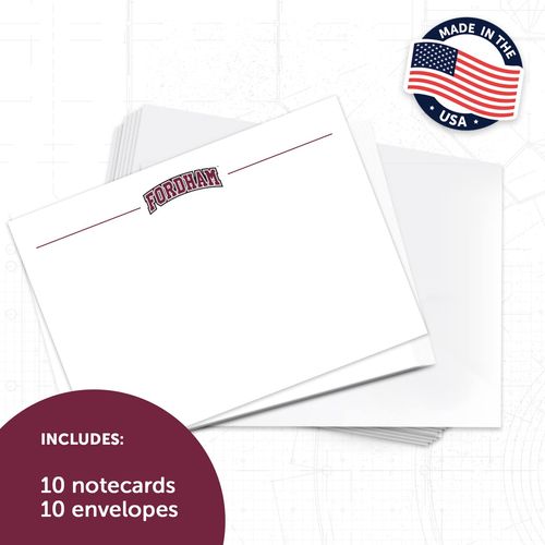 Desert Cactus Fordham University 10 Pack Notecards Stationery Cardstock FU Rams Includes Envelopes Memo Party Thank You (Notecard 1b)