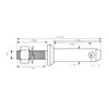 RAParts S.202 Lower Link Implement Mounting Pin (Fits CAT. 2)