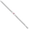 Silver  Medical ID Bracelet w/Curb Link XSM5
