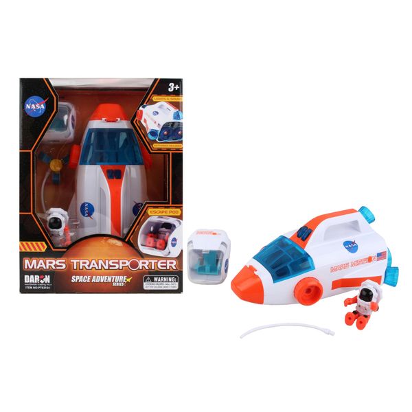 Daron Space Shuttle Toy, Spaceship for Kids with Lights and Sound, Astronaut Figure, Capsula and Accessories, Fun Space Gift Toys for Any Mission & Adventure-Space Adventure Series