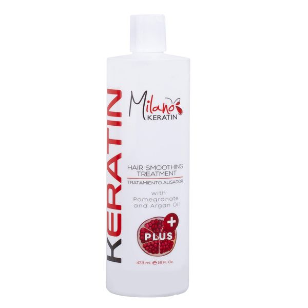 Milano Care Keratin Hair Smoothing Treatment – Keratin Hair Mask Treatment for Smooth, Silky Hair – Professional Salon Keratin, Jojoba Oil and Amino Acid Hair Care System, Plus+, 16 fl oz