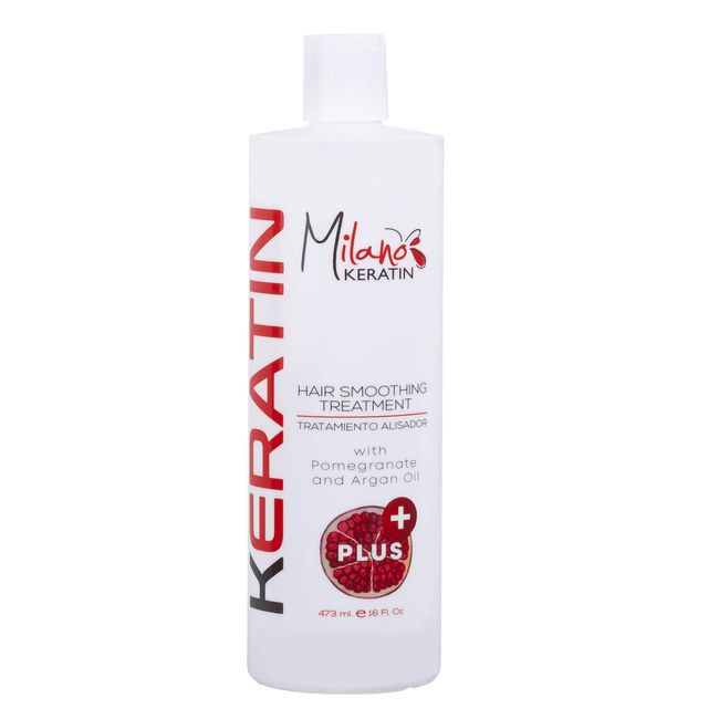 Milano Care Keratin Hair Smoothing Treatment – Keratin Hair Mask Treatment for Smooth, Silky Hair – Professional Salon Keratin, Jojoba Oil and Amino Acid Hair Care System, Plus+, 16 fl oz