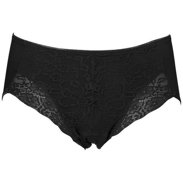 Atsugi 87433AS Women's Panties, Shefree Panties, Front Lace, Sanitary Panties, For Many Days, Black