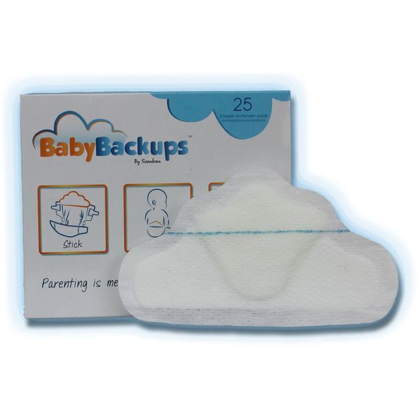 BabyBackups Diaper Extender Pads, 50 Pack - Prevent Diaper Blowouts