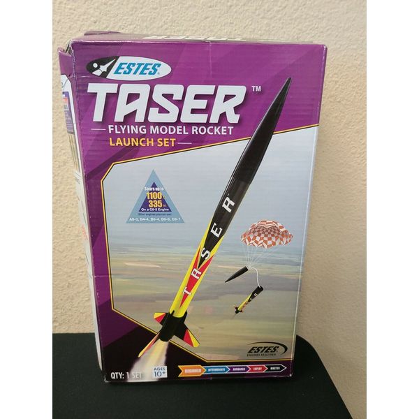 Sealed Estes Taser Model Rocket Kit and Launch System E2X High Altitude New Read