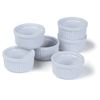 Prepworks by Progressive Porcelain Stacking Ramekins-Set of 6 for Baking, Crème Brulee Dishes, Souffle, Flan Pan Sauce, Custard, Pudding Cups, Dipping Bowls