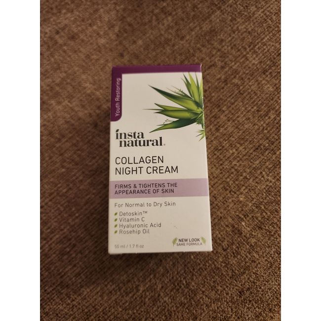 Instanatural Collagen Night Cream 1.7 Fl Oz. Firms/Tightens Skin Norm-Dry Skin